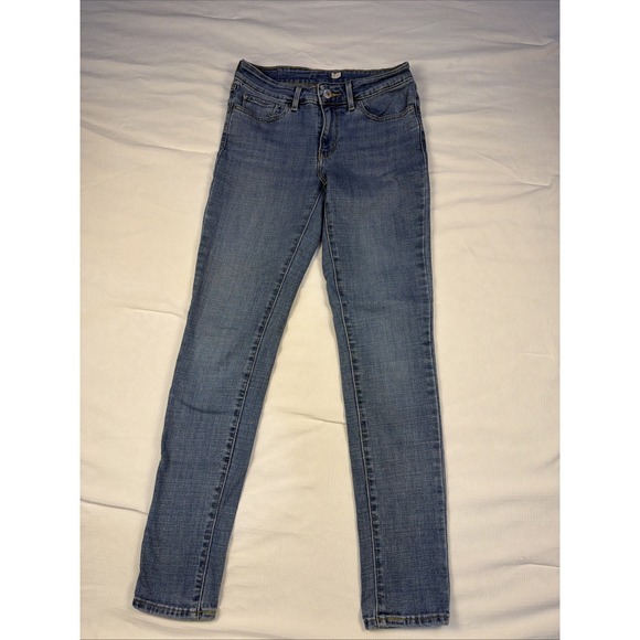 Levi's Denim - Levi's Jeans Women's 27 Blue Denim Cotton Stretch Pockets Skinny Leg Zip Fly